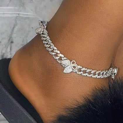 10mm Iced Out Miami Cuban Link Anklet